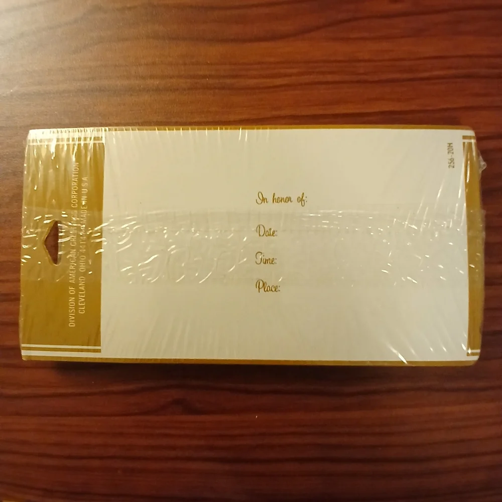 Vintage 70s Hallmark Bridal Party Invitations Laurel New Sealed 18 card envelope